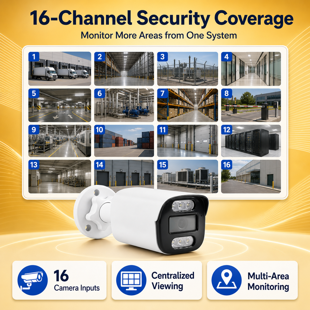 YGH-TST16CIFNP-4MP-16CH 4MP 16-Channel Wired IP Camera System