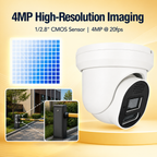4MP CMOS IP dome camera imaging and resolution feature panel