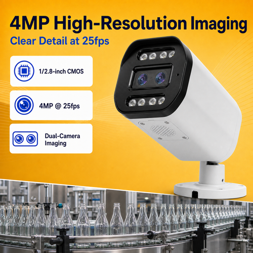 Dual 3.6mm fixed lenses providing reliable security monitoring coverage