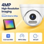 4MP Full-Color IP Dome Camera with Human Detection & Two-Way Audio