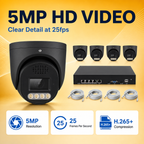 5MP 4-Channel PoE IP Camera System with Two-Way Audio