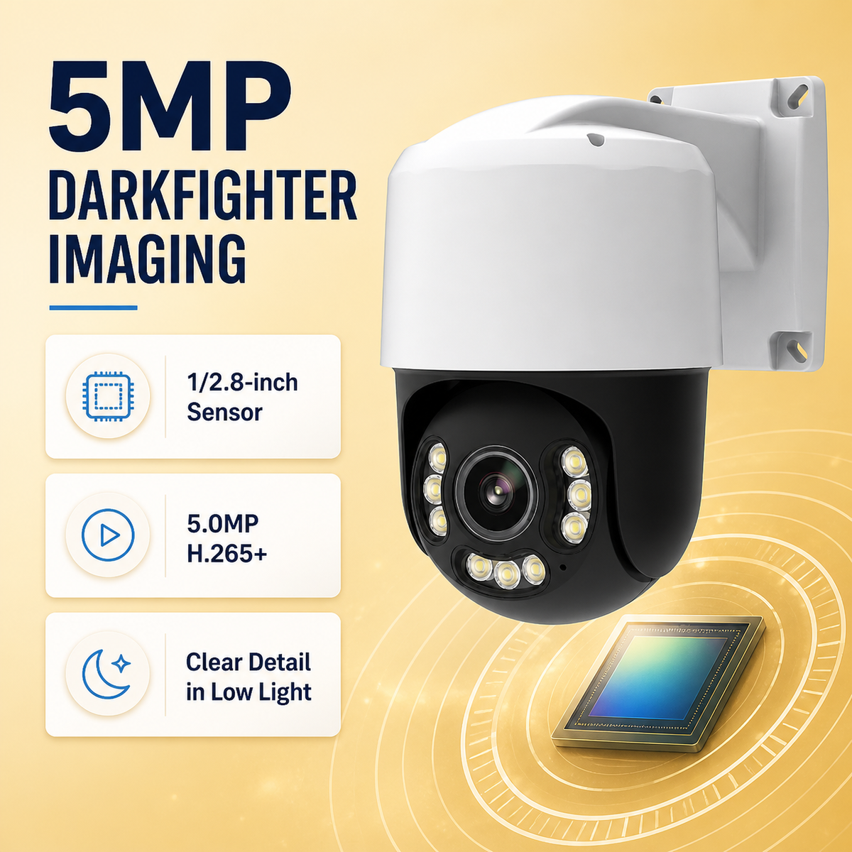5MP 4X Optical Zoom Metal IP PTZ Camera