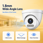 4MP Full-Color IP Dome Camera with Human Detection & Two-Way Audio