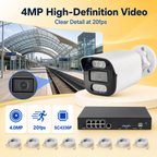 YGH-TST08CIFNP-4MP-8CH 4MP 8-Channel Wired IP Camera System