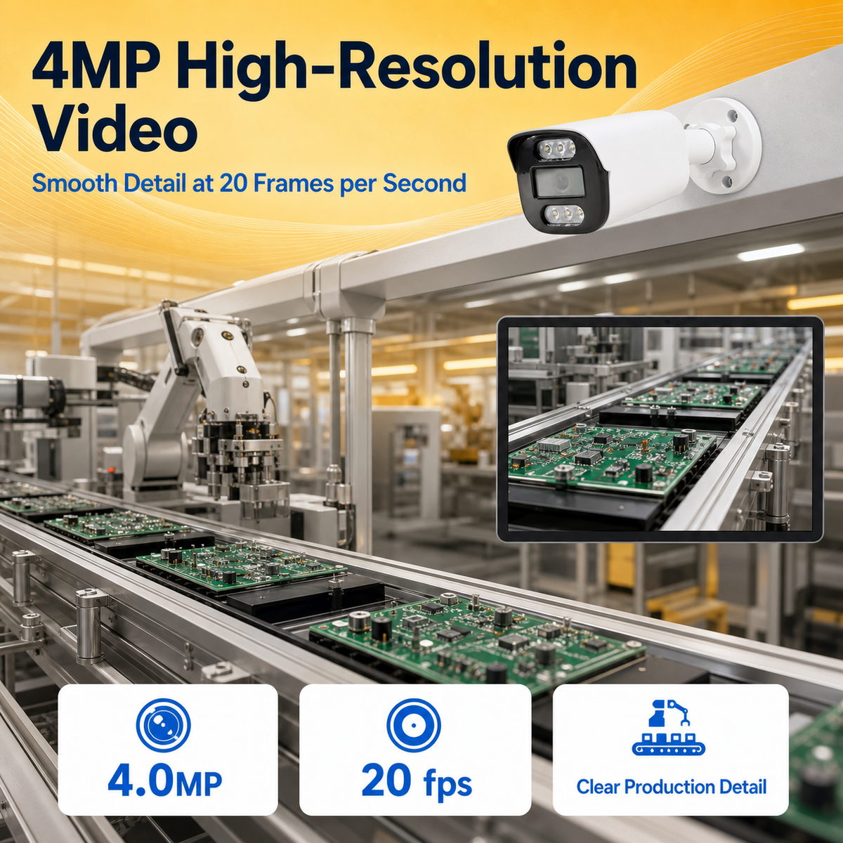 8MP 16CH PoE IP Camera System with Red & Blue Flash Lights