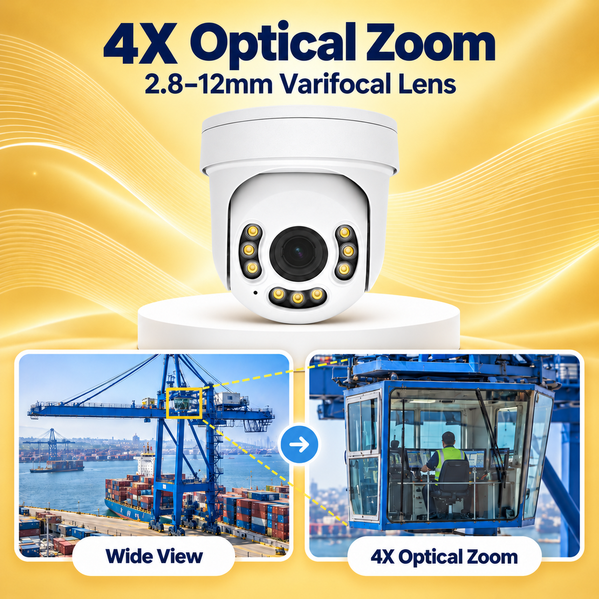 YG-MG19AR-500-4X 5MP 4X Optical Zoom IP PTZ Camera