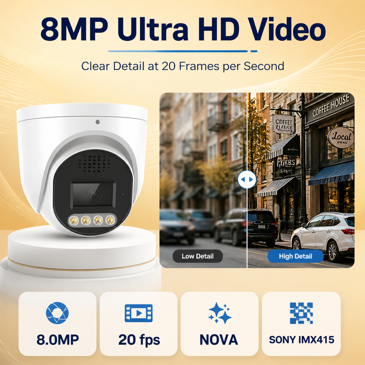 8MP 16CH IP Camera System with Full-Color Night Vision