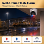 5MP 16CH PoE IP Camera System with Red & Blue Flash Lights