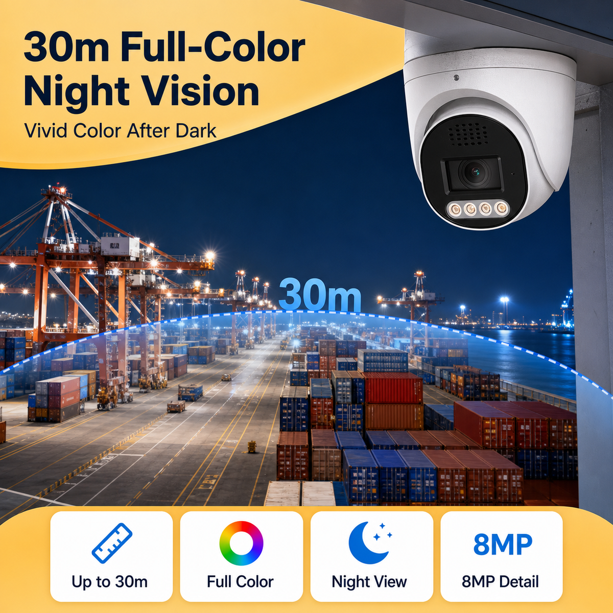 8MP 16CH IP Camera System with Full-Color Night Vision