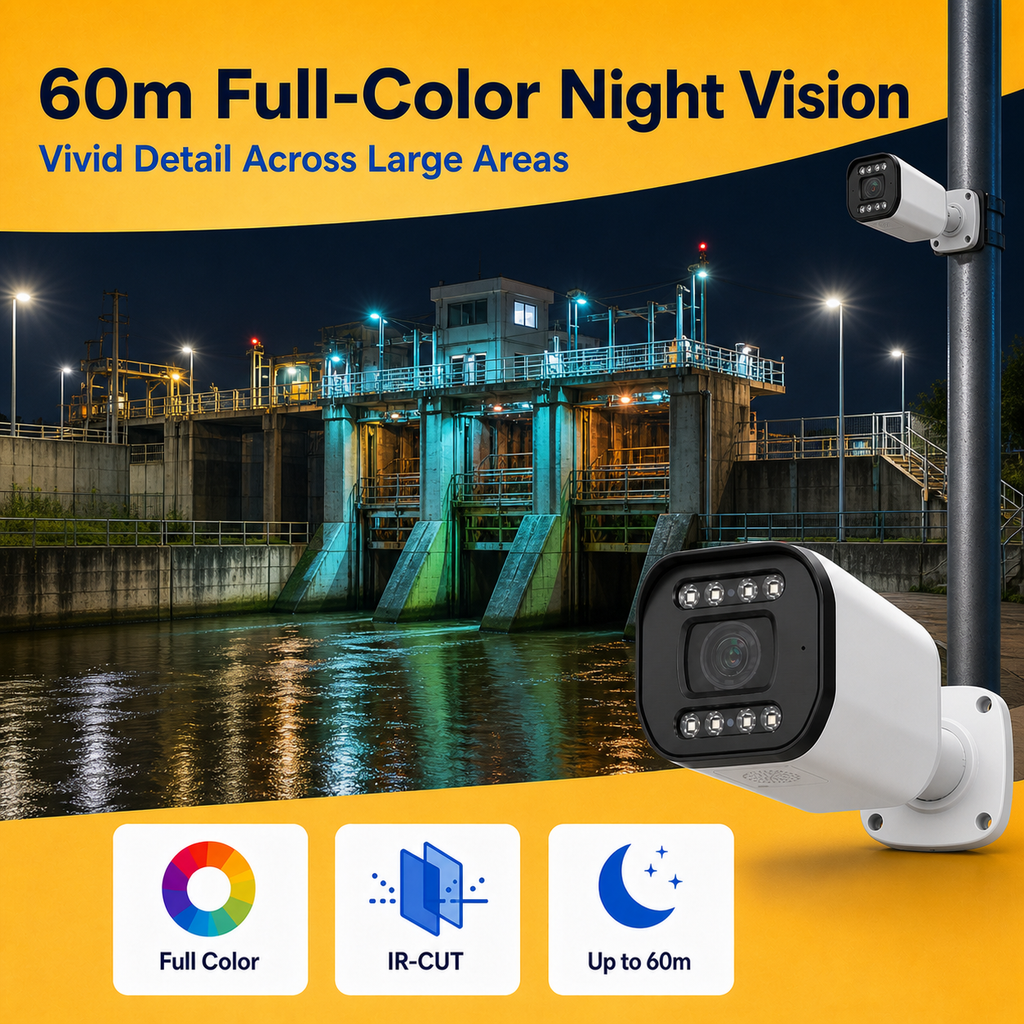 Daylike full-color night surveillance reaching distances up to 60 meters