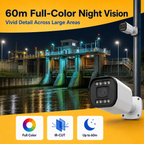 Daylike full-color night surveillance reaching distances up to 60 meters
