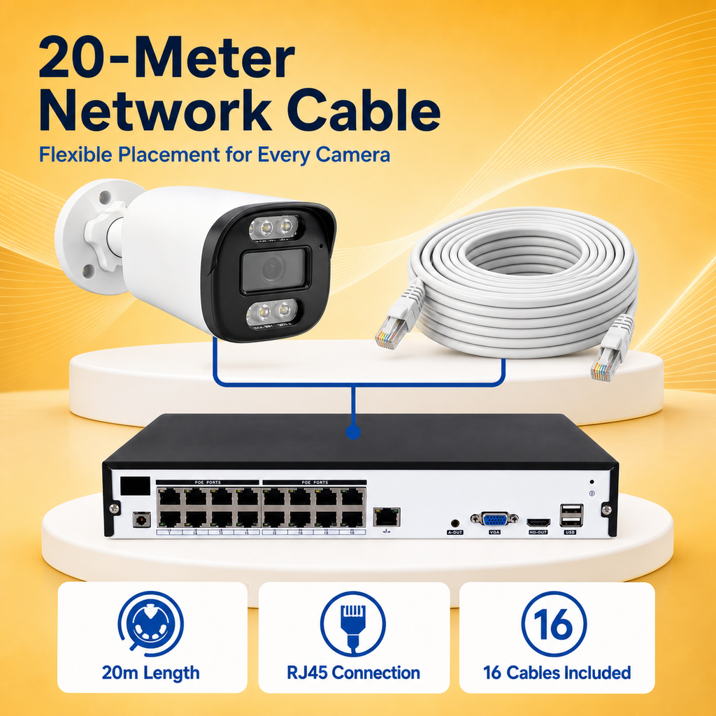 YGH-TST16CIFNP-4MP-16CH 4MP 16-Channel Wired IP Camera System