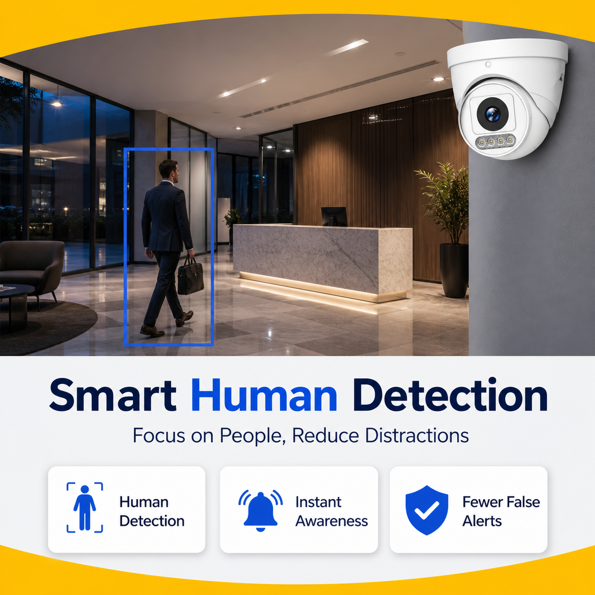 4MP Full-Color IP Dome Camera with Human Detection & Two-Way Audio