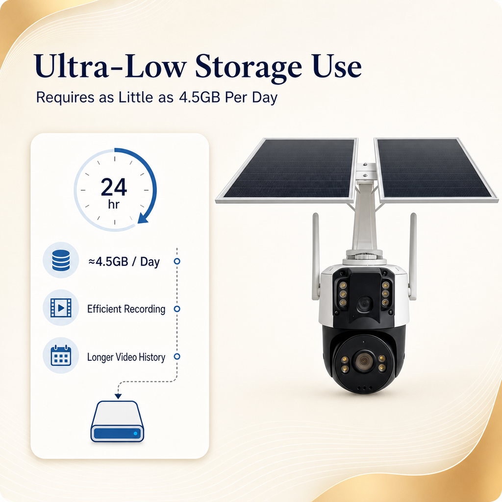 3MP Dual-Lens 4G Solar Security Camera with AOV Recording & Dual SIM