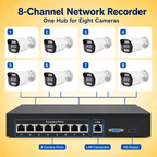 YGH-TST08CIFNP-4MP-8CH 4MP 8-Channel Wired IP Camera System