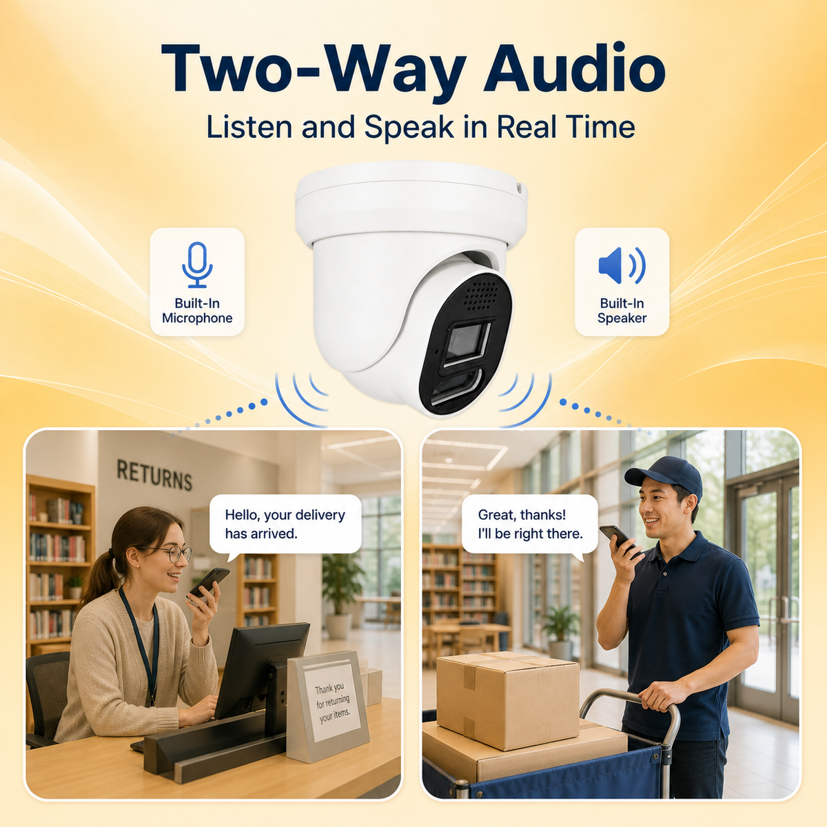 YGH-400B2I-12 4MP Full-Color IP Dome Camera