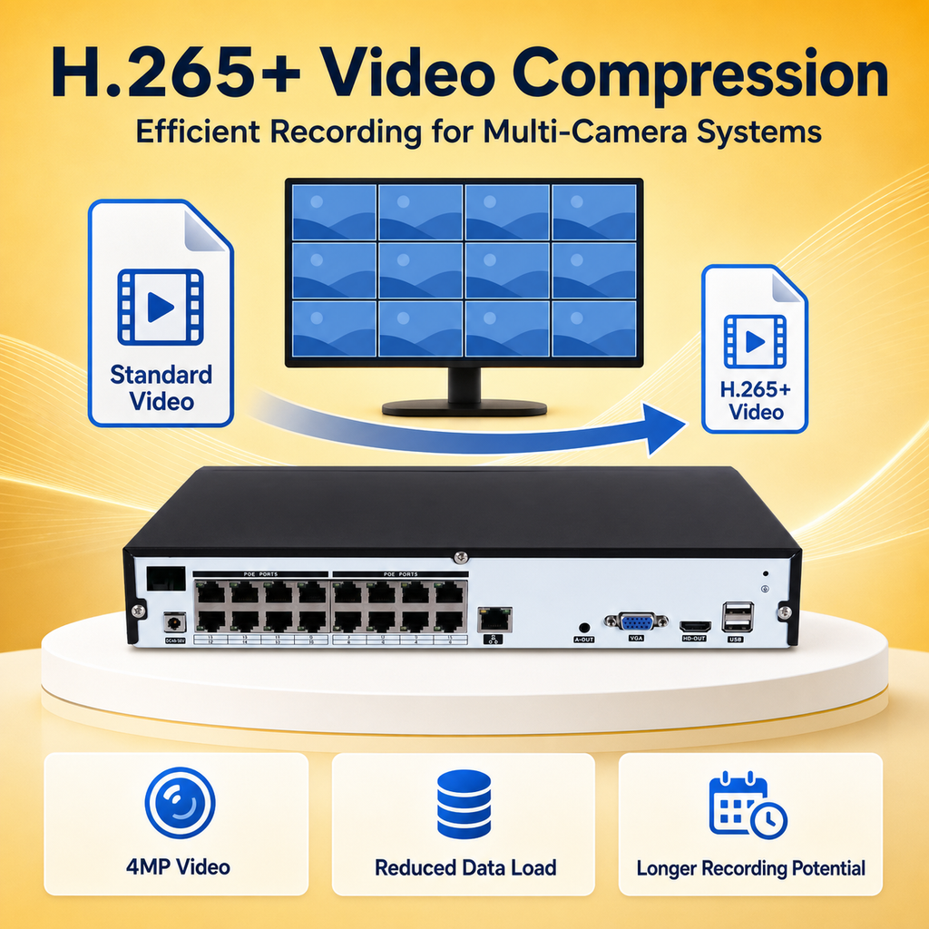 YGH-TST16CIFNP-4MP-16CH 4MP 16-Channel Wired IP Camera System