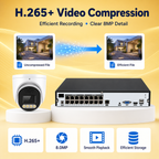 8MP 16CH IP Camera System with Full-Color Night Vision