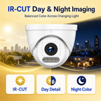 4MP Full-Color IP Dome Camera with Human Detection & Two-Way Audio