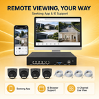 5MP 4-Channel PoE IP Camera System with Two-Way Audio