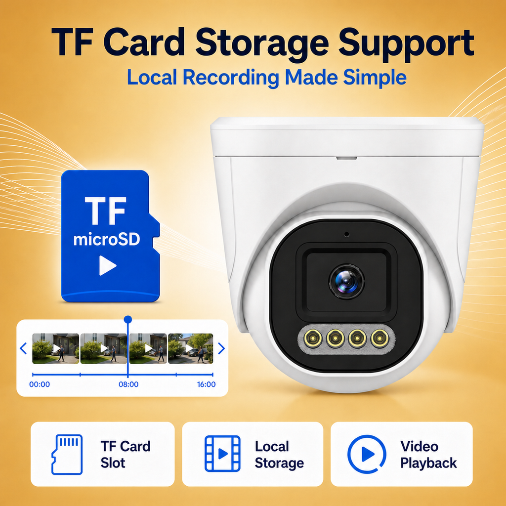 TF card storage support for local security video recording