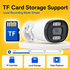 TF card storage support for convenient local video recording and playback