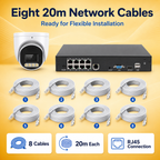 5MP 8CH PoE Security Camera System with Two-Way Audio & 12X Digital Zoom