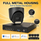 5MP 4-Channel PoE IP Camera System with Two-Way Audio