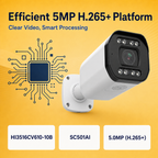 Efficient H.265+ chipset platform for clear security video recording