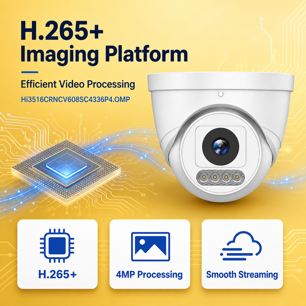 4MP Full-Color IP Dome Camera with Human Detection & Two-Way Audio