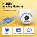 4MP Full-Color IP Dome Camera with Human Detection & Two-Way Audio