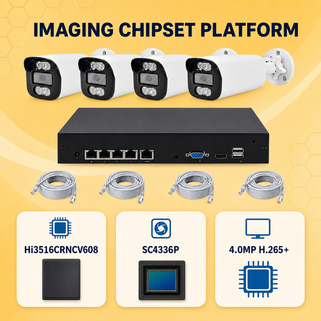 4MP camera system with Hi3516CRNCV608 and SC4336P imaging platform