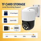 IP PTZ camera supporting TF card local storage up to 512G