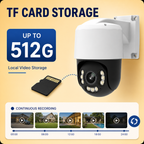IP PTZ camera supporting TF card local video storage up to 512G