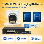 5MP 8CH PoE Security Camera System with Two-Way Audio & 12X Digital Zoom