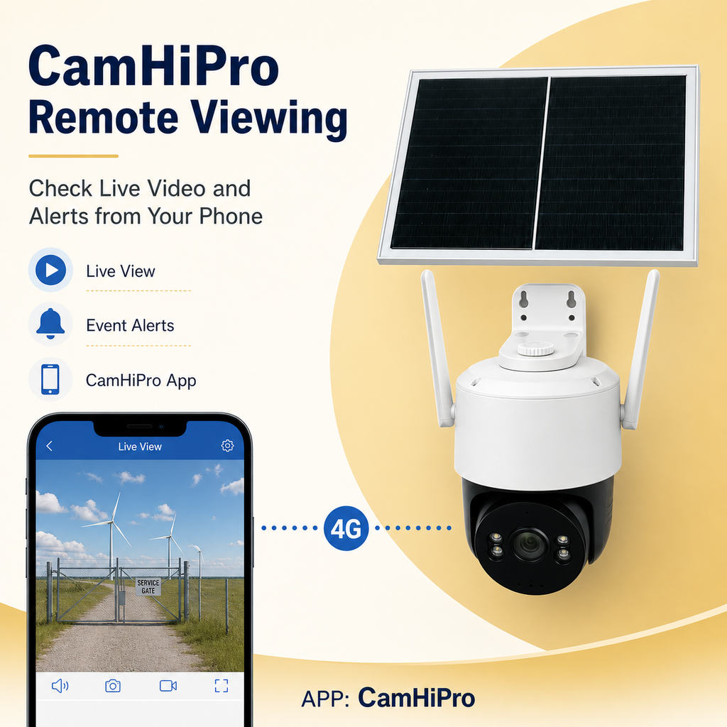3MP 4G Solar PTZ Security Camera with AOV Recording & Dual SIM