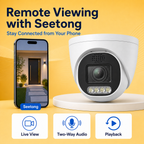 Seetong mobile app remote viewing feature for live security monitoring from a smartphone