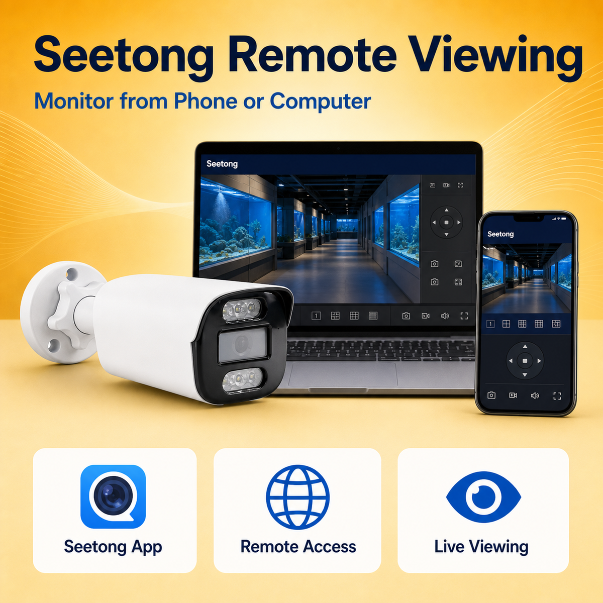 YGH-TST08CIFNP-4MP-8CH 4MP 8-Channel Wired IP Camera System