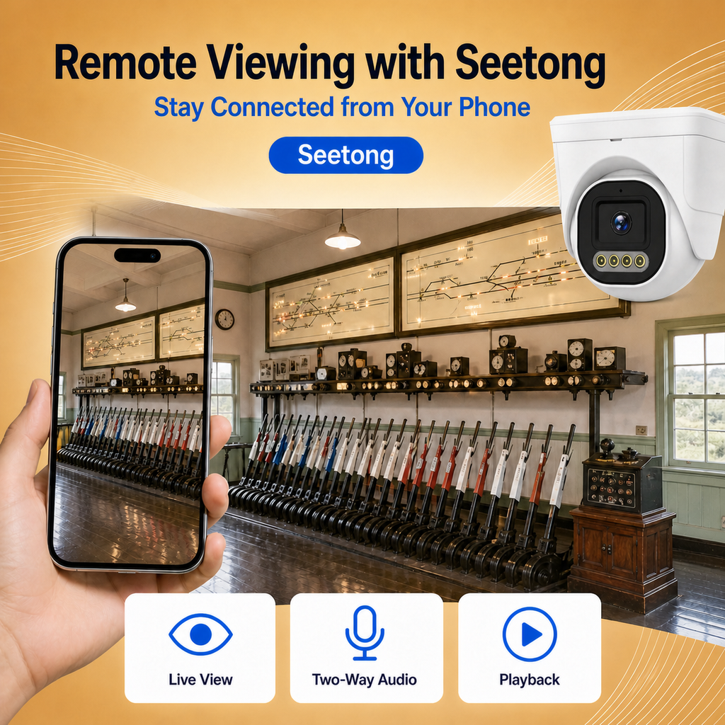 Seetong mobile app remote viewing for the IP dome security camera