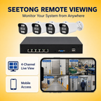 Seetong remote viewing for a four-channel IP camera system on a smartphone