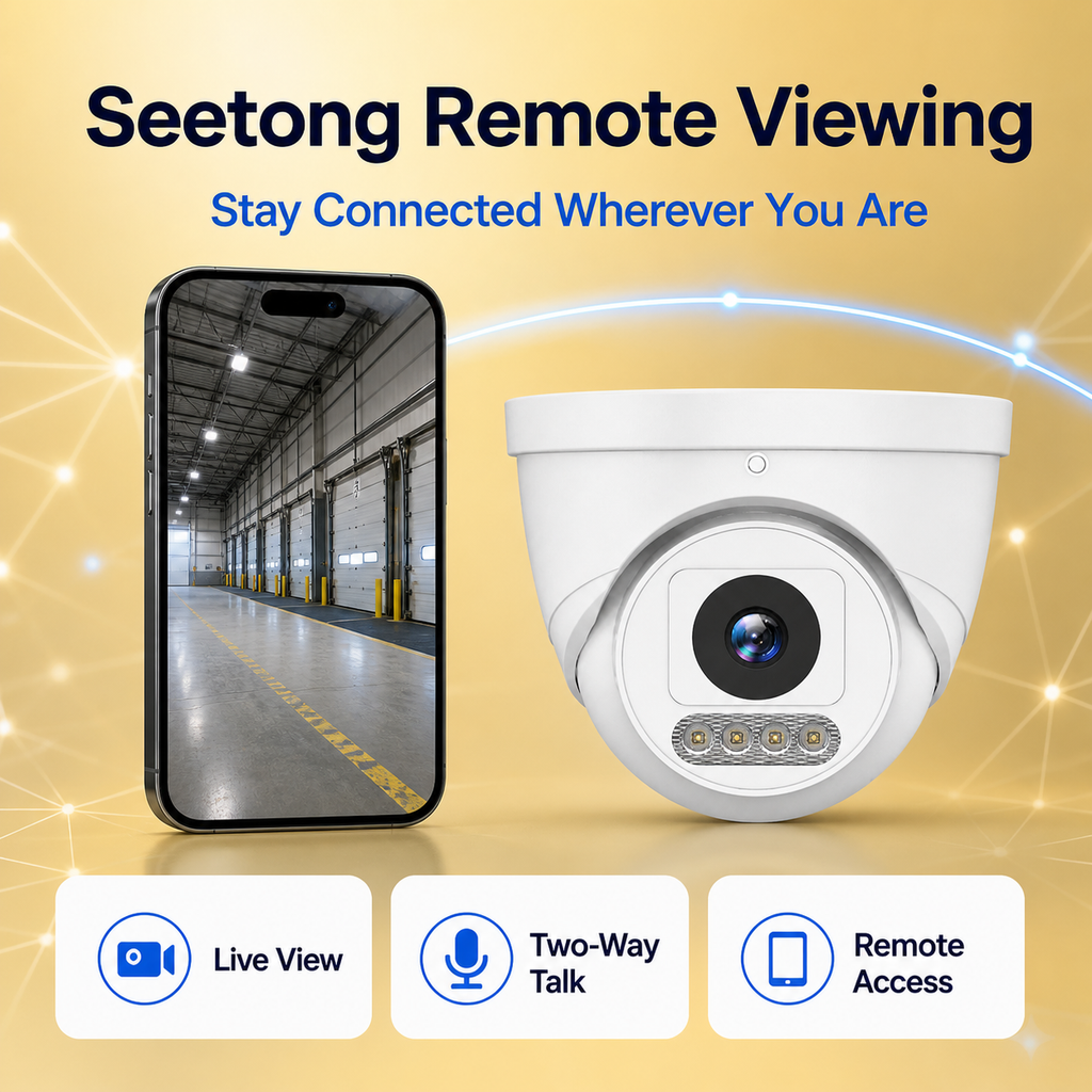 4MP Full-Color IP Dome Camera with Human Detection & Two-Way Audio