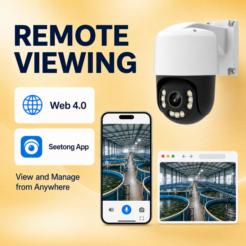 Web 4.0 and Seetong remote viewing for an IP PTZ camera