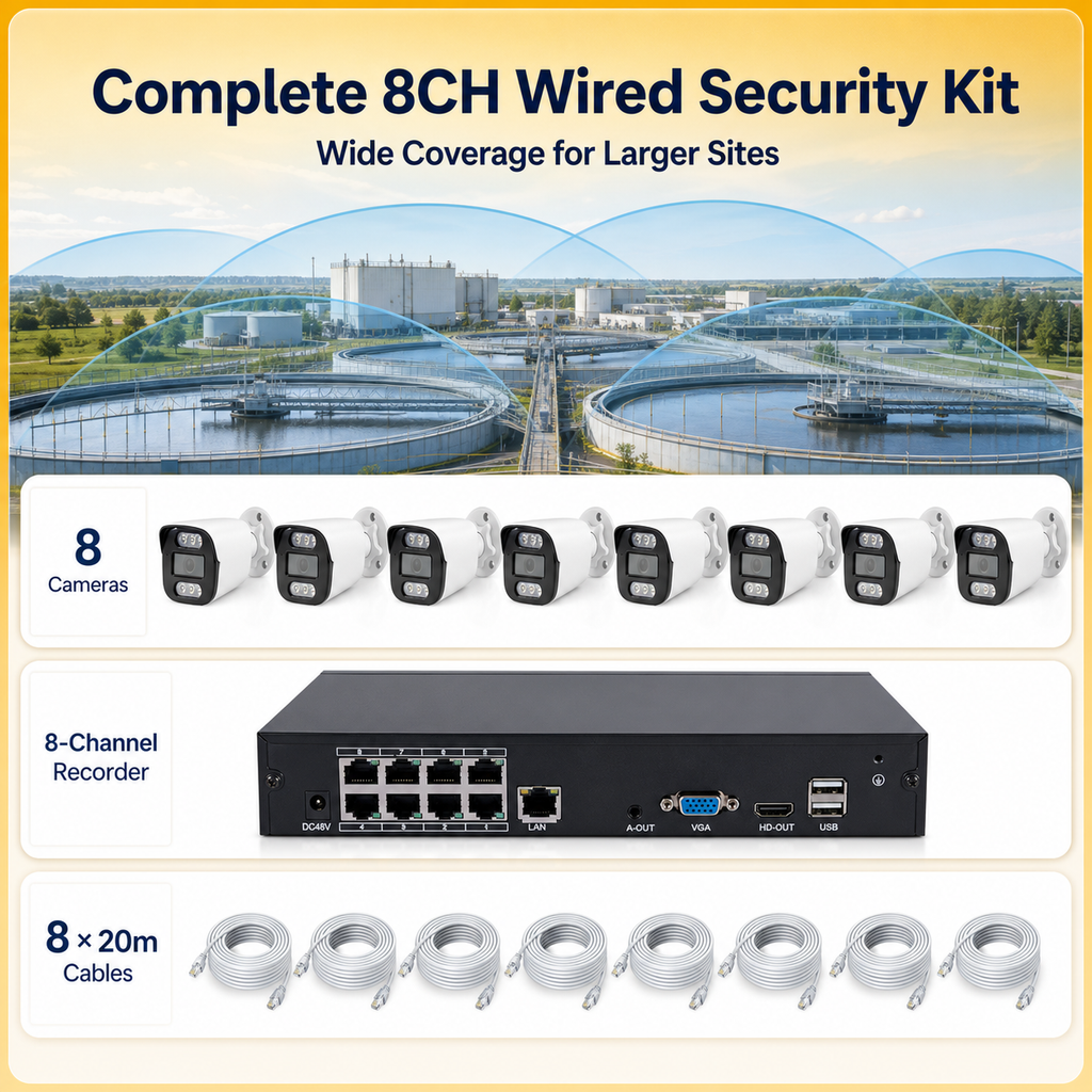 YGH-TST08CIFNP-4MP-8CH 4MP 8-Channel Wired IP Camera System
