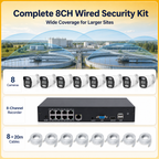 YGH-TST08CIFNP-4MP-8CH 4MP 8-Channel Wired IP Camera System