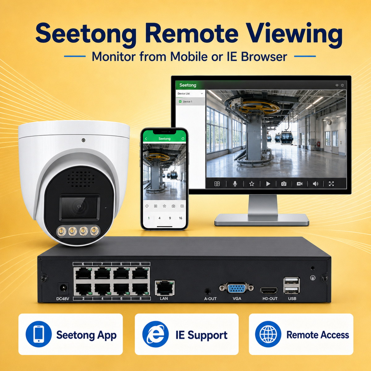 5MP 8CH PoE Security Camera System with Two-Way Audio & 12X Digital Zoom