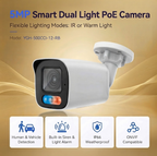 YGH-500CCI-12-RB 5MP PoE IP bullet camera with dual light, alarm, IP66 and ONVIF features